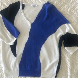 Abstract Print Intarsia Sweater